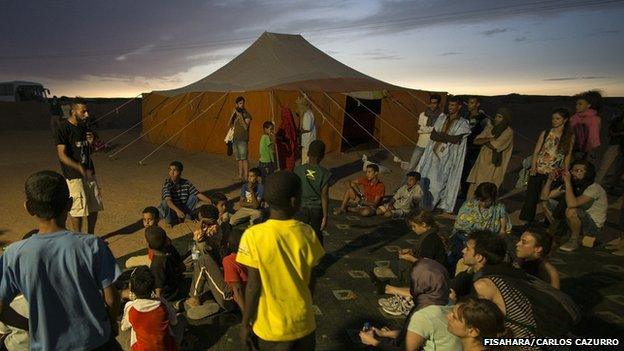 People at the Dakhla camp in Algeria