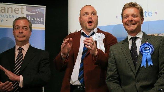 Nigel Farage, Al Murray and Craig Mackinlay