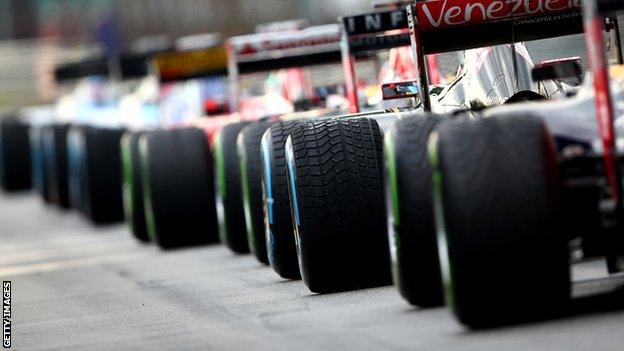 F1 drivers line up for qualifying in Malasyia