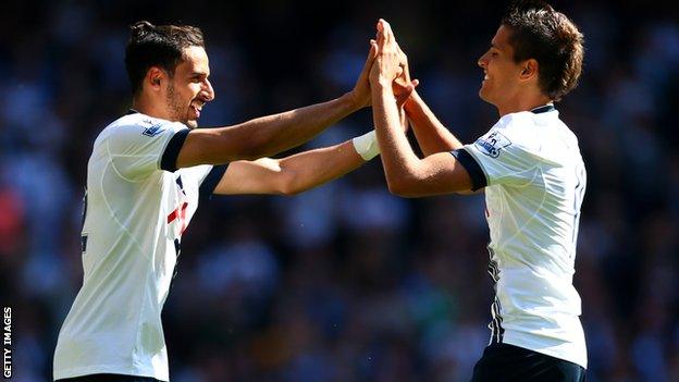 Nacer Chadli and Erik Lamela