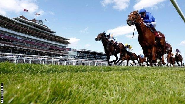 Night Of Thunder wins the Lockinge Stakes at Newbury