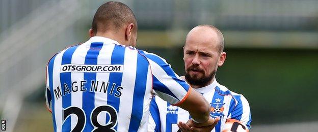 Kilmarnock players Josh Magennis and Jamie Hamill