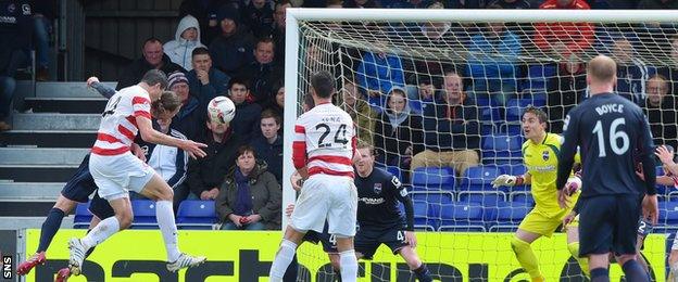 Lucas Tagliapietra scores for Hamilton Academical against Ross County