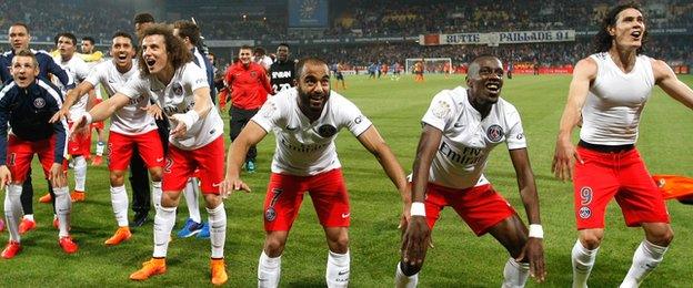 Paris St-Germain celebrate third straight French title