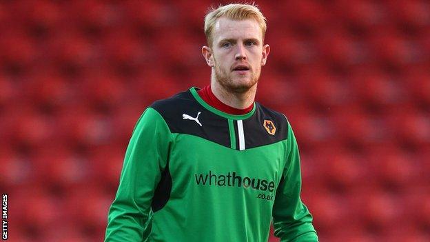 Wolves goalkeeper Aaron McCarey