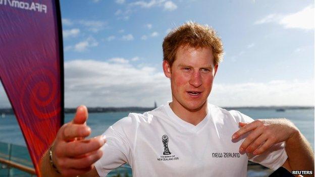 Prince Harry helping promote football's Under-20 World Cup in New Zealand