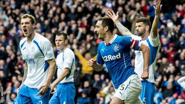 Lee Wallace knocked in the equalising goal for Rangers at Ibrox