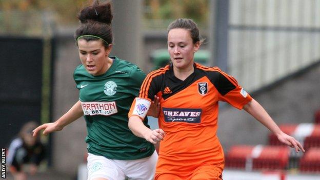 Hibernian Ladies against Glasgow City