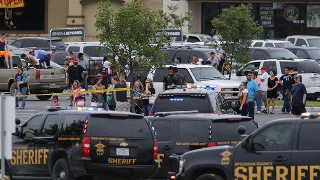 Scene near the shooting in Waco, Texas. 17 May 2015