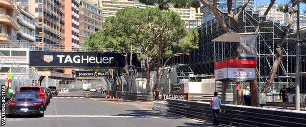 Valterri Bottas picture of the Monaco start-line