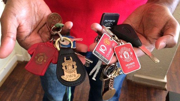 Manchester Utd key ring collection