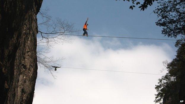 Dean potter walking high wire