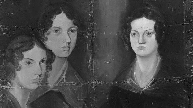 Anne, Emily and Charlotte Bronte. Original Artwork: Painting by their brother, Patrick Branwell Bronte, circa 1834