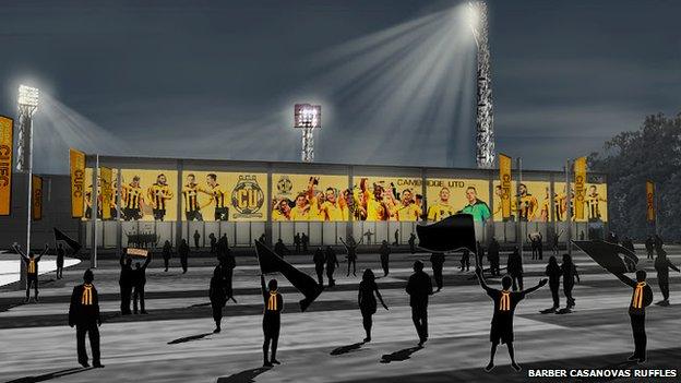 Artist's impression of Abbey Stadium work