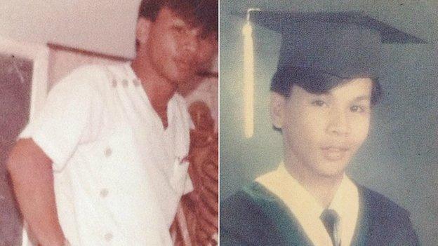 Chua as a nurse and a graduation photo