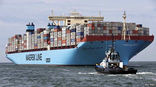 MV Maersk McKinney Moller, the world's biggest container ship