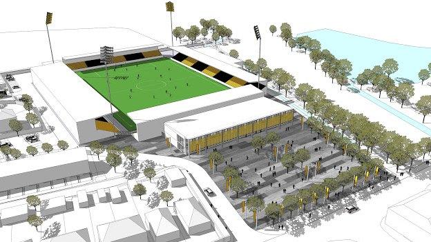 Artist's impression of Abbey Stadium work