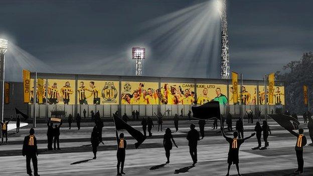 Artist's impression of Abbey Stadium work