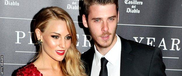 David De Gea and Edurne Garcia