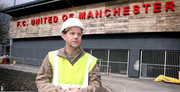 FC United's Broadhurst Park under construction