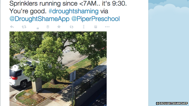 "Sprinklers running since <7AM.. it's 9:30. You're good. #droughtshaming via @DroughtShameApp @PiperPreschool"