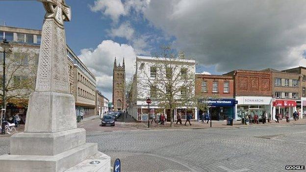 View of Taunton town centre