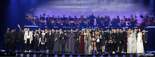 Eurovision contestants at dress rehearsal in Vienna (17 May 2015)