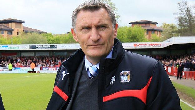 Coventry City manager Tony Mowbray