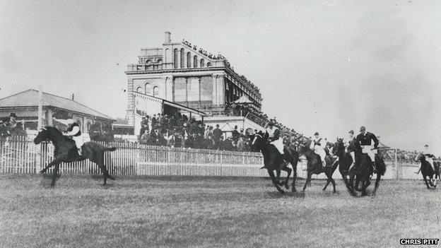 Racing at Alexandra Park, London - the London Gold Cup 1899