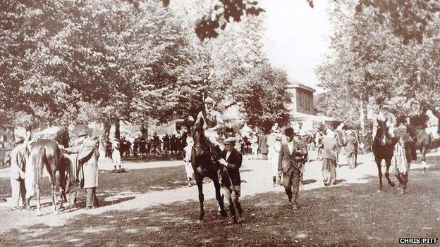 Racing at Gatwick - the paddock