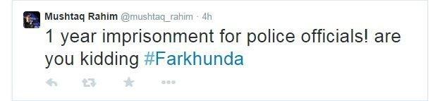 Tweet by Mushtaq Rahim