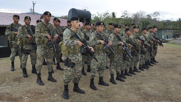 Police special forces in Darien in April 2015