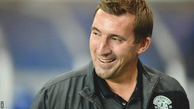 Hibs manager Alan Stubbs