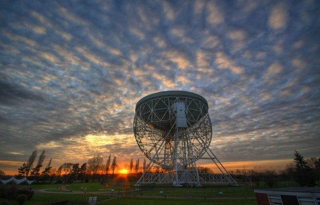 Grade I-listed Lovell Telescope at Jodrell Bank