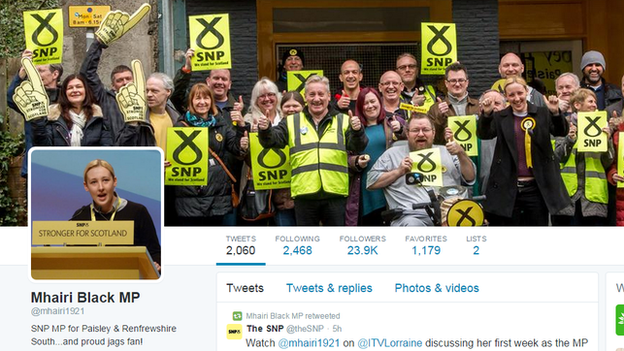 Mhairi Black's Twitter page