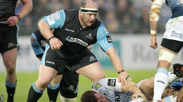 Mike Cusack in action for Glasgow Warriors