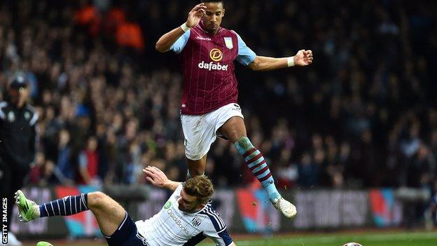 Scott Sinclair scored in Villa's FA Cup quarter-final win against West Brom