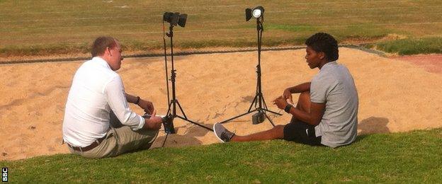 Caster Semenya and Ben Smith