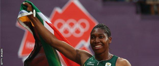 Caster Semenya at the 2012 Olympics in London