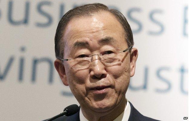 UN Secretary-General Ban Ki-moon speaks during the UN Global Compact - Korea Leaders Summit event in Seoul, South Korea, Tuesday, 19 May 2015