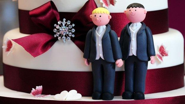 Same-sex wedding cake