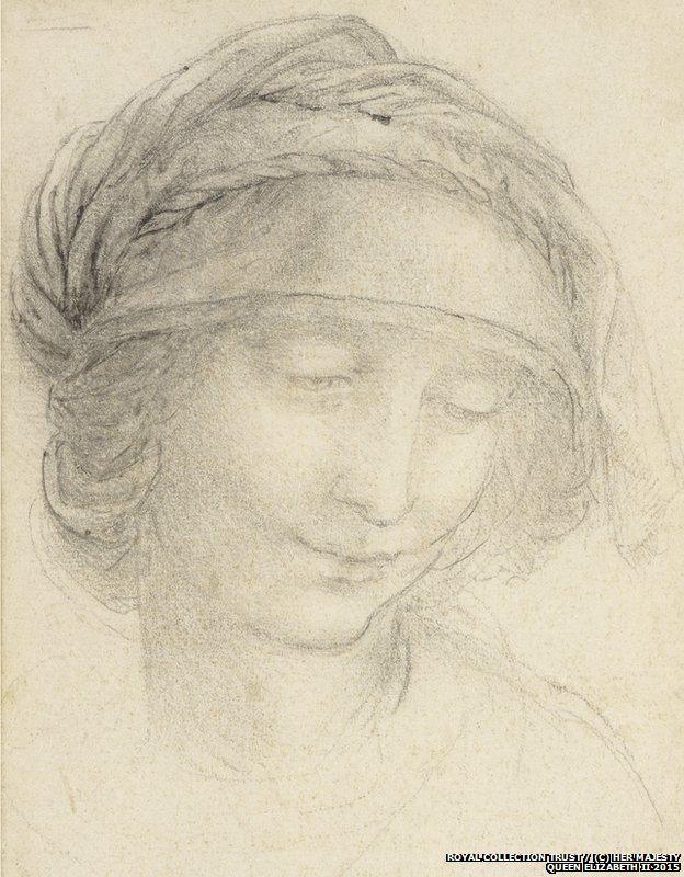 Leonardo da Vinci - A study for the head of St Anne, c.1510-15