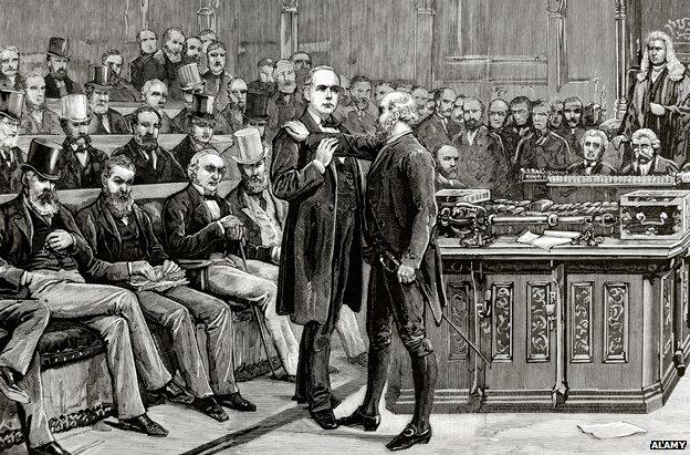 Charles Bradlaugh ejected from the Commons