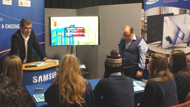 Samsung stand at Teen Tech event