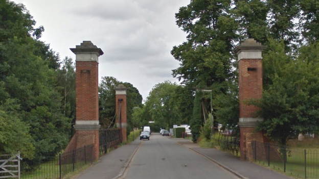 Former gates of Hurst Park racecourse