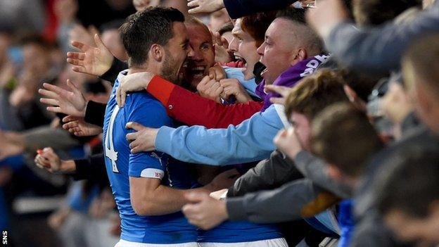 Kenny Miller and Nicky Clark (left) scored for Rangers