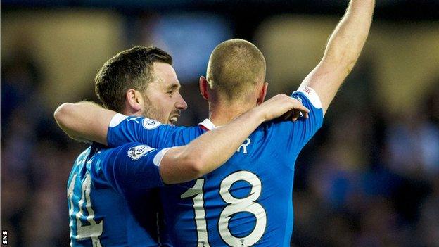 Nicky Clark (left) and Kenny Miller both scored for Rangers