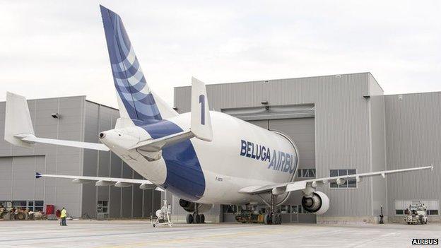 Beluga at Airbus wing facility