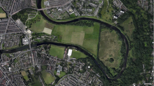 The site of Castle Irwell racecourse in Salford