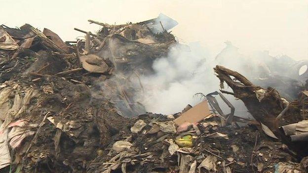 Averies Recycling Ltd - recycling fire in Swindon